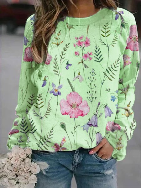 Sudadera de flores