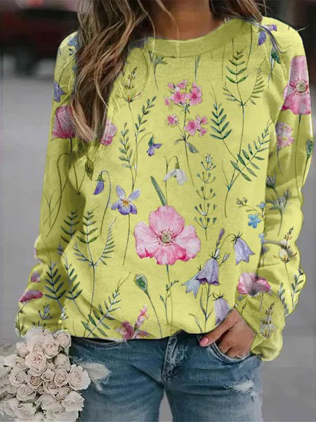 Sudadera de flores